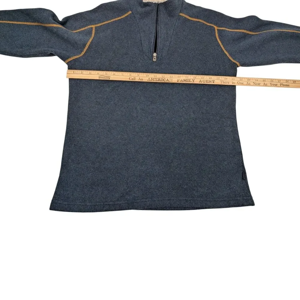 Kuhl Alfpaca Fleece‎ Pullover Jacket Men’s Medium Blue 1/4 Zip Classic Fit